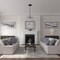 Ekena Millwork Alexa Ceiling Medallion (Fits Canopies up to 3"), Hand-Painted Black Pearl, 15"OD x 1 3/4"P CM14AXBPS - alternate 5